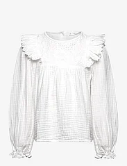 Mango - Ruffled plumeti blouse - kesälöytöjä - natural white - 0