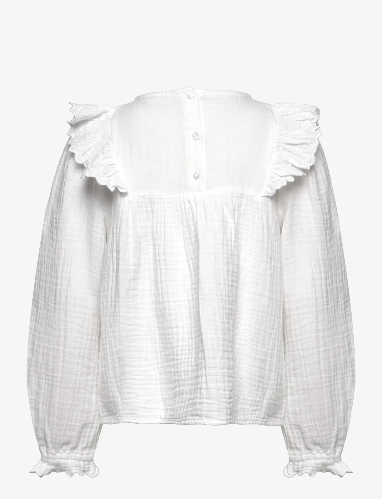Mango - Ruffled plumeti blouse - sommerkupp - natural white - 1