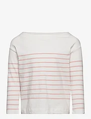 Mango - Striped long sleeves t-shirt - långärmade t-shirts - pink - 0