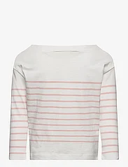 Mango - Striped long sleeves t-shirt - långärmade t-shirts - pink - 1
