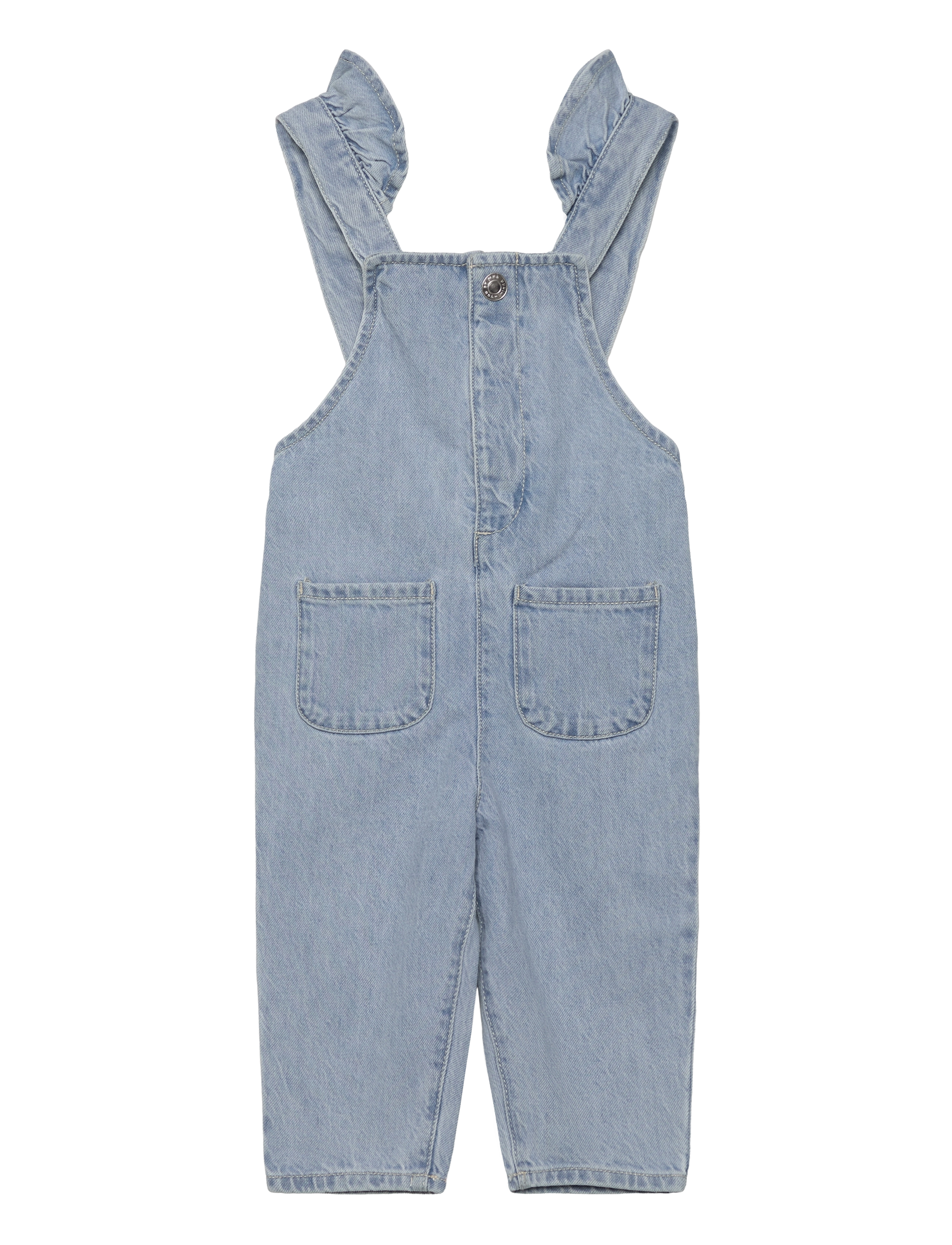 Frills denim dungarees - OPEN
