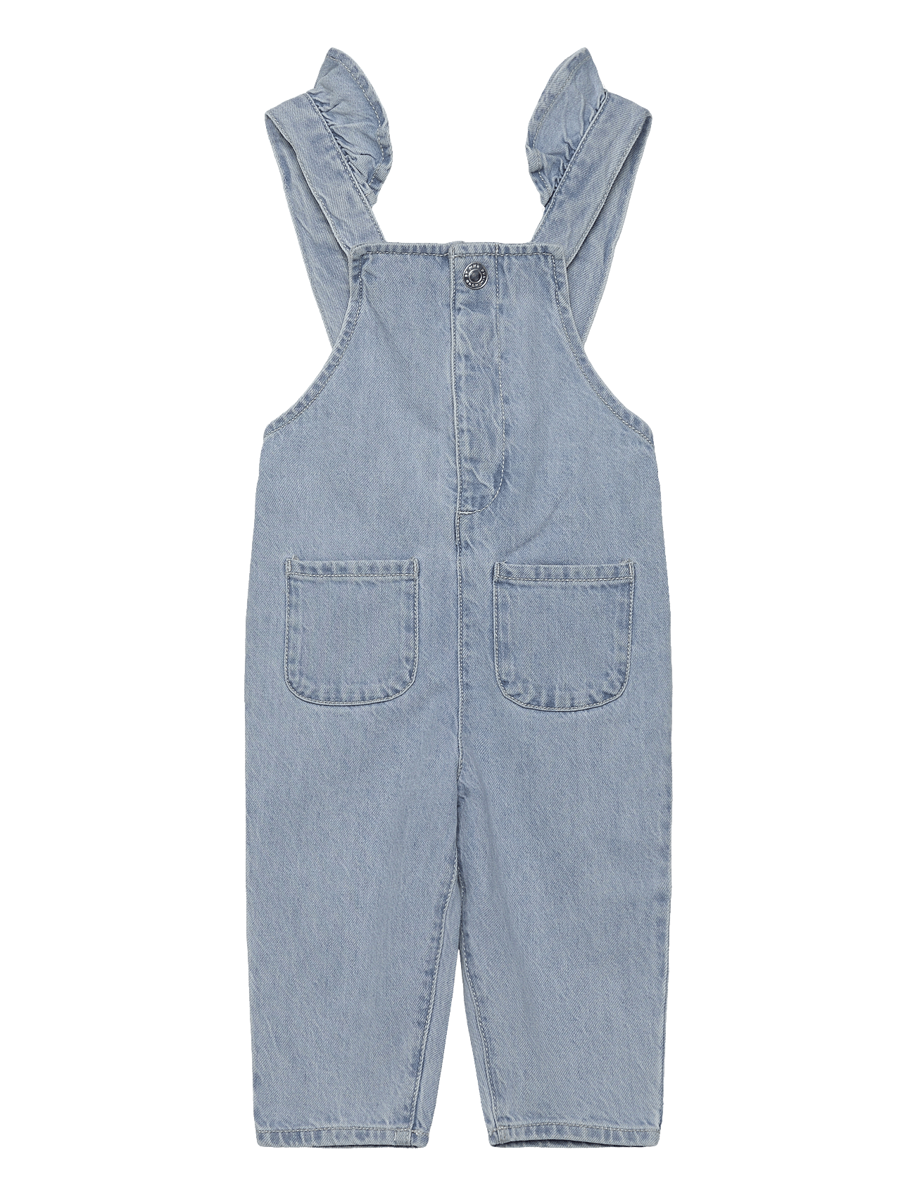 Frills denim dungarees - OPEN