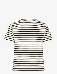 Mango - Message striped T-shirt - t-skjorter - black - 2