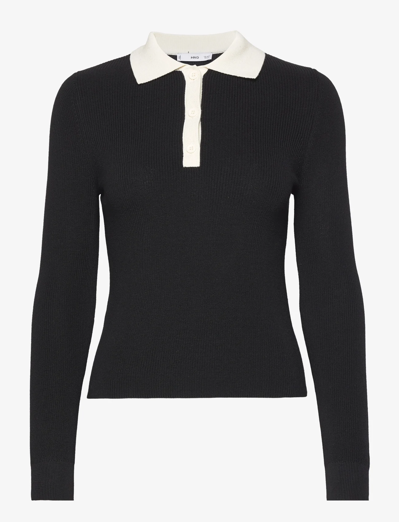 Mango - Knitted polo neck sweater - laveste priser - black - 0