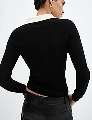 Mango - Knitted polo neck sweater - poloskjorter - black - 3