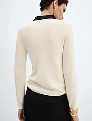 Mango - Knitted polo neck sweater - poloskjorter - light beige - 3