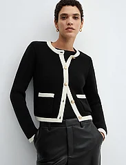 Mango - Knitted buttoned jacket - koftor - black - 2