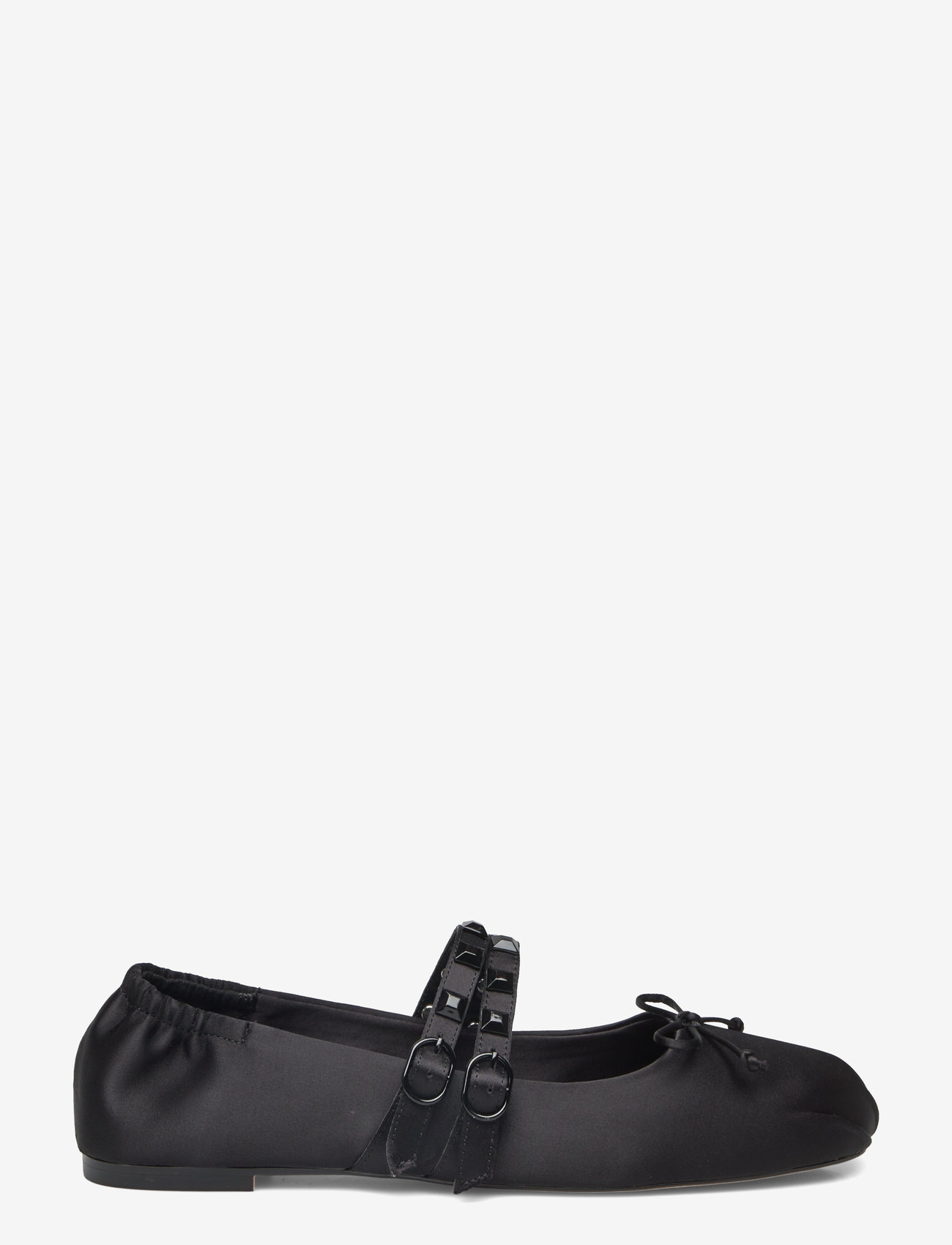 Mango - Satin ballet flats with studs - kvinder - black - 1