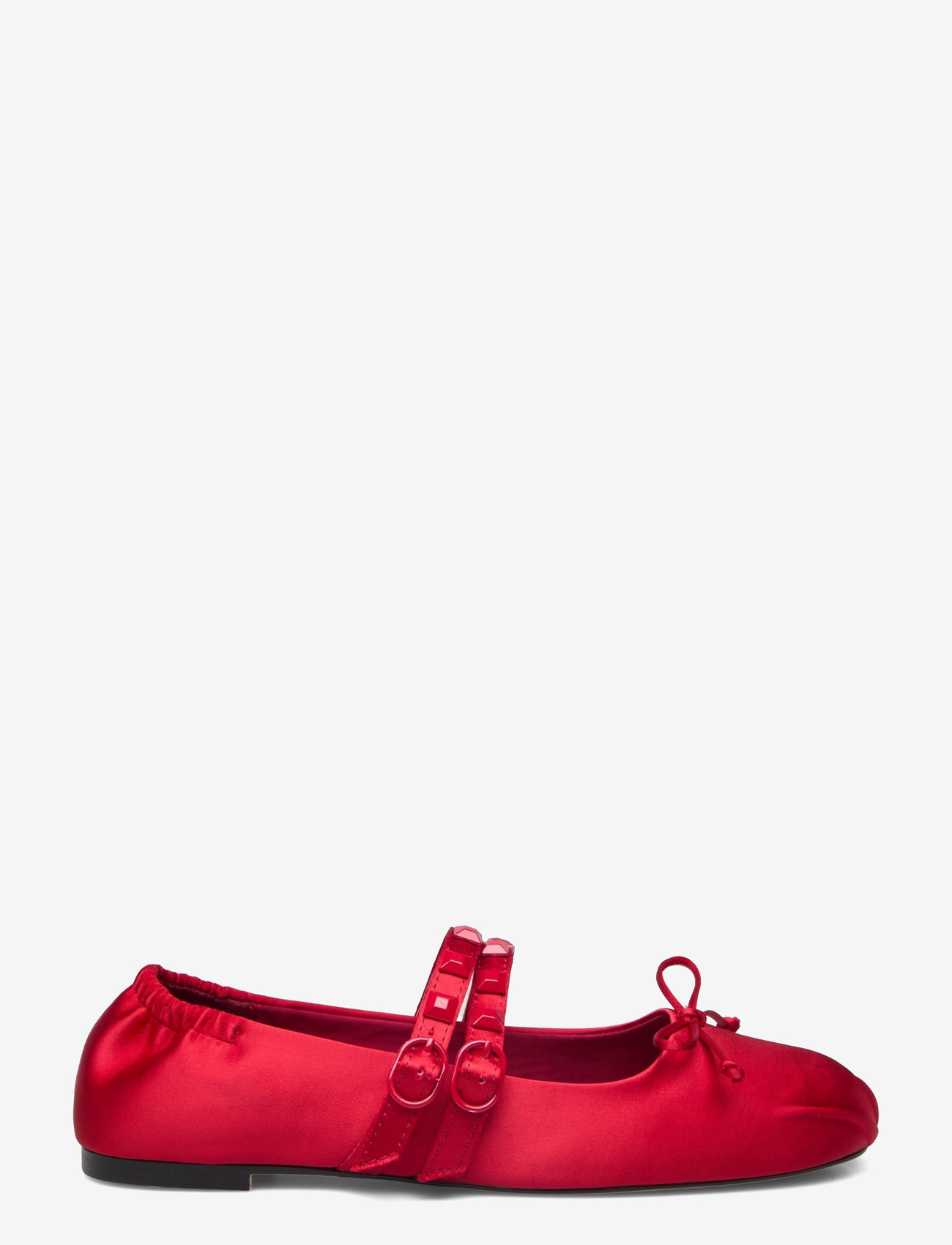 Mango - Satin ballet flats with studs - kvinder - red - 1