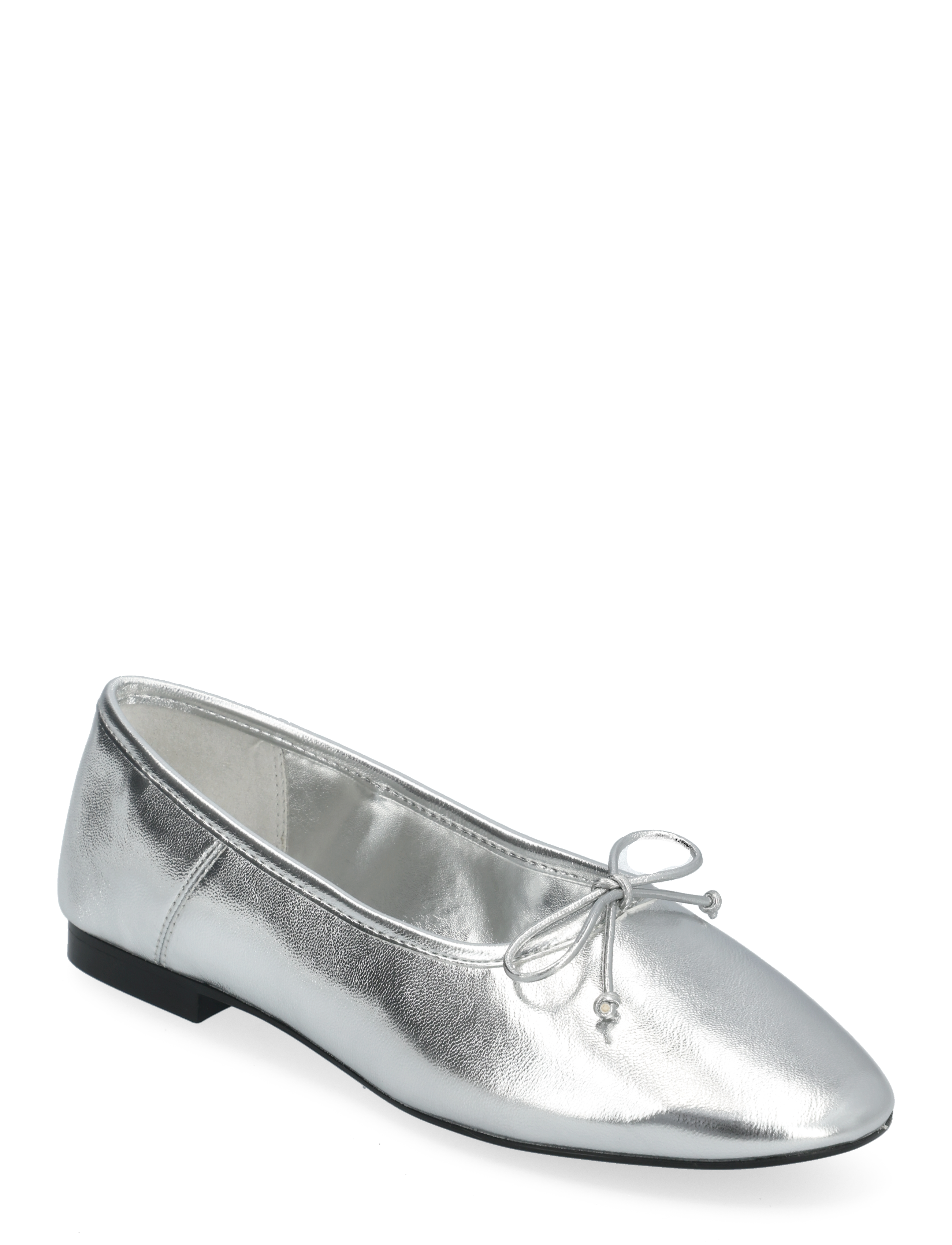 MANGO Metallic Ballet Flats Silber - 36 - Damen
