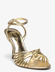 Mango - Strappy heeled sandals - festkläder till outletpriser - gold - 0