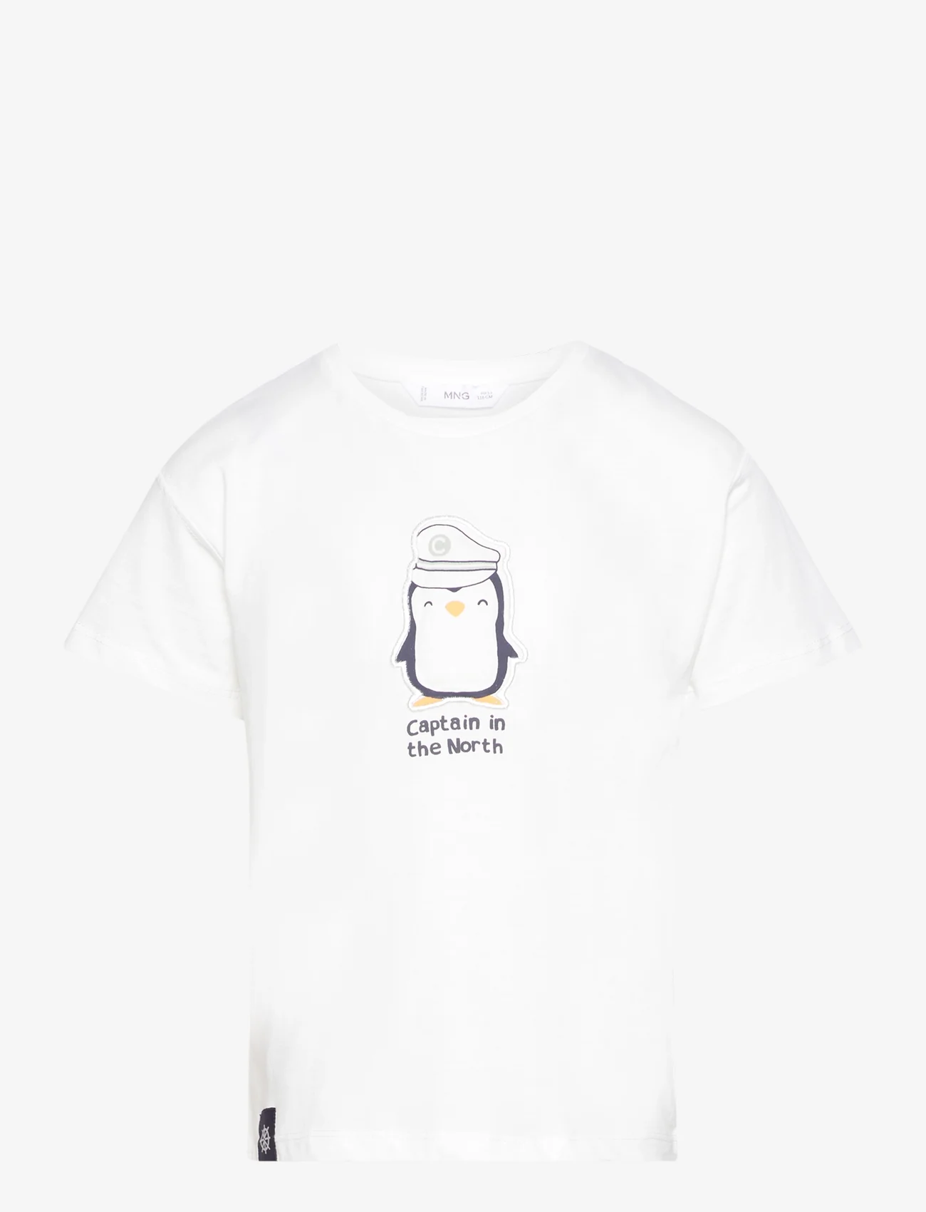 Mango - Printed cotton-blend T-shirt - kortärmade t-shirts - natural white - 0