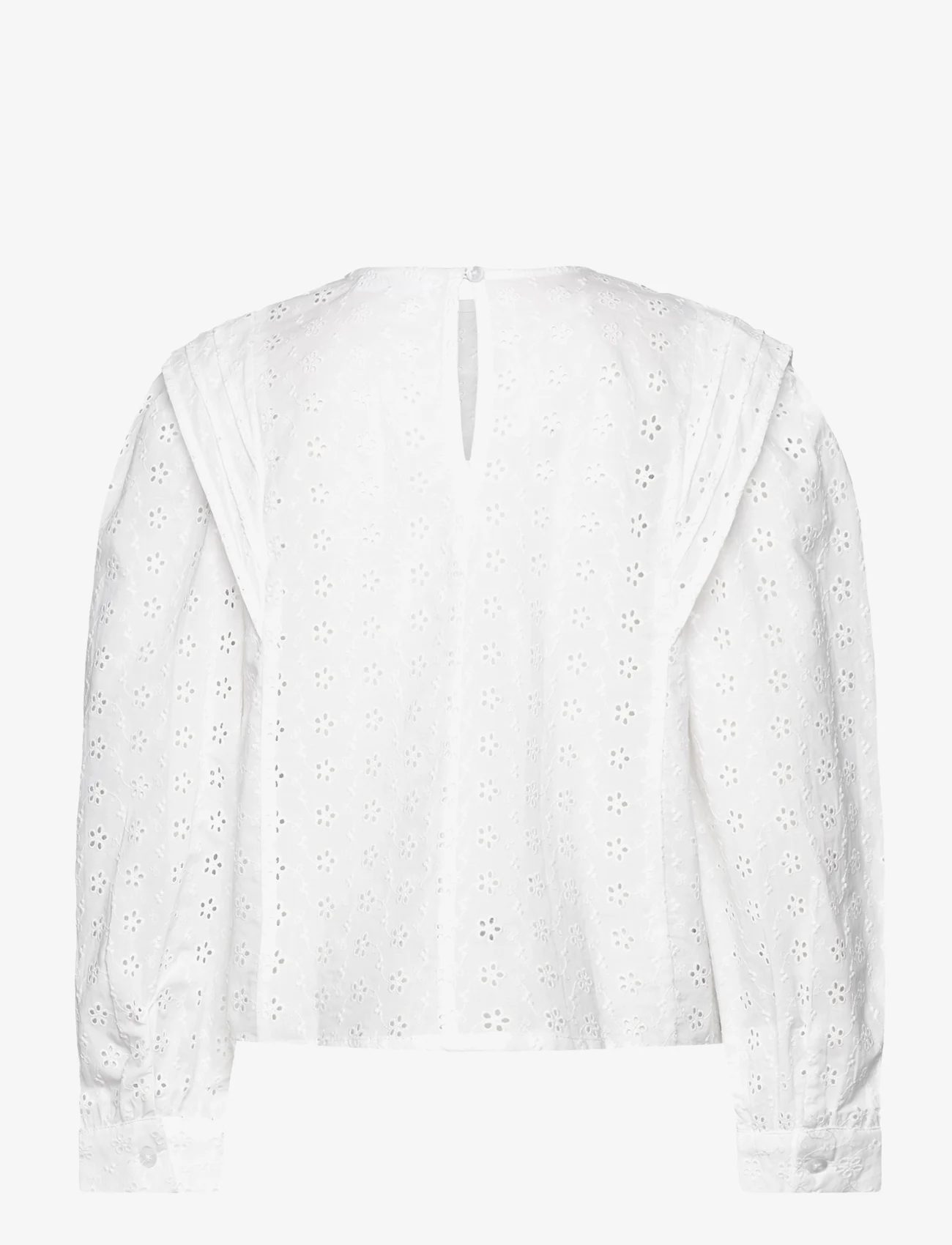 Mango - Floral embroidery blouse - bluser & tunikaer - white - 1