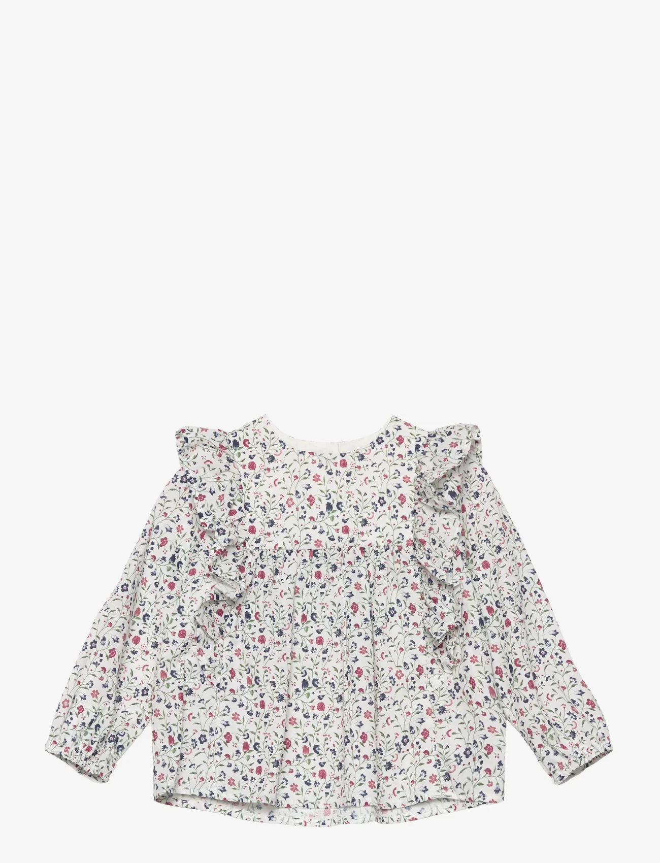 Mango - Ruffles printed blouse - sommarfynd - natural white - 0