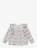 Ruffles printed blouse - NATURAL WHITE