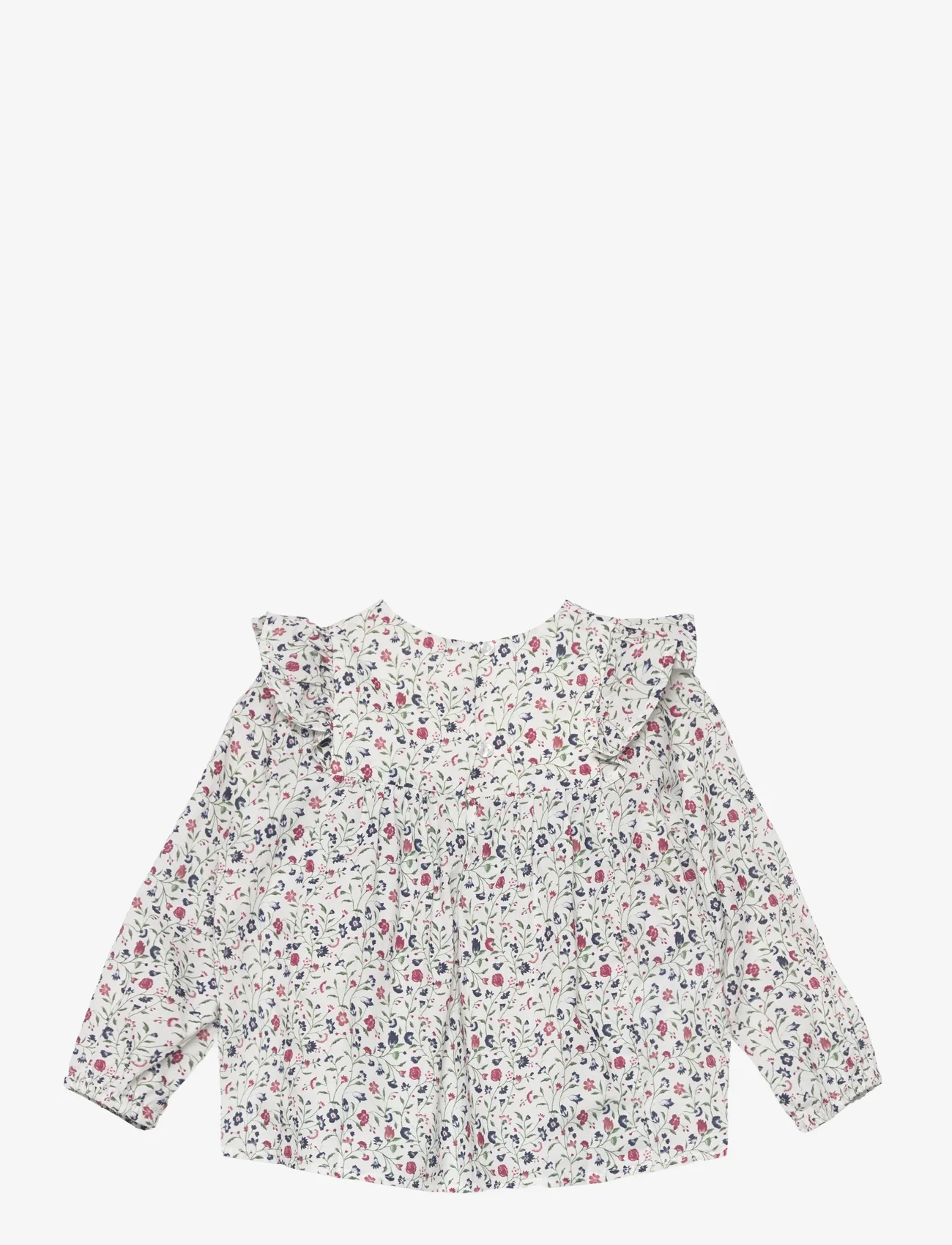 Mango - Ruffles printed blouse - kesälöytöjä - natural white - 1
