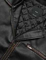 Mango - Worn leather effect jacket - skinnjackor - brown - 2