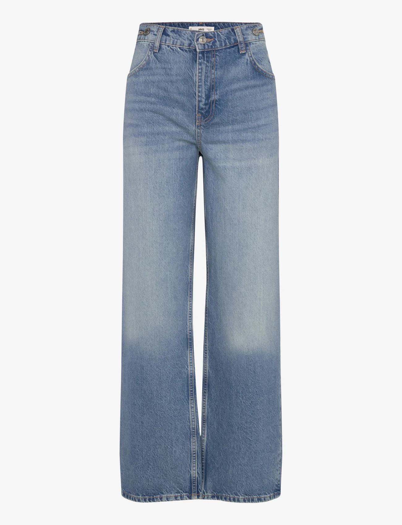 Mango - Loose mid-rise wideleg jeans - brede jeans - open blue - 0
