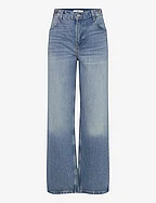 Loose mid-rise wideleg jeans - OPEN BLUE