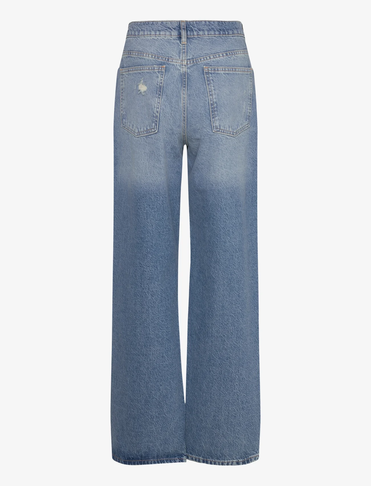 Mango - Loose mid-rise wideleg jeans - brede jeans - open blue - 1
