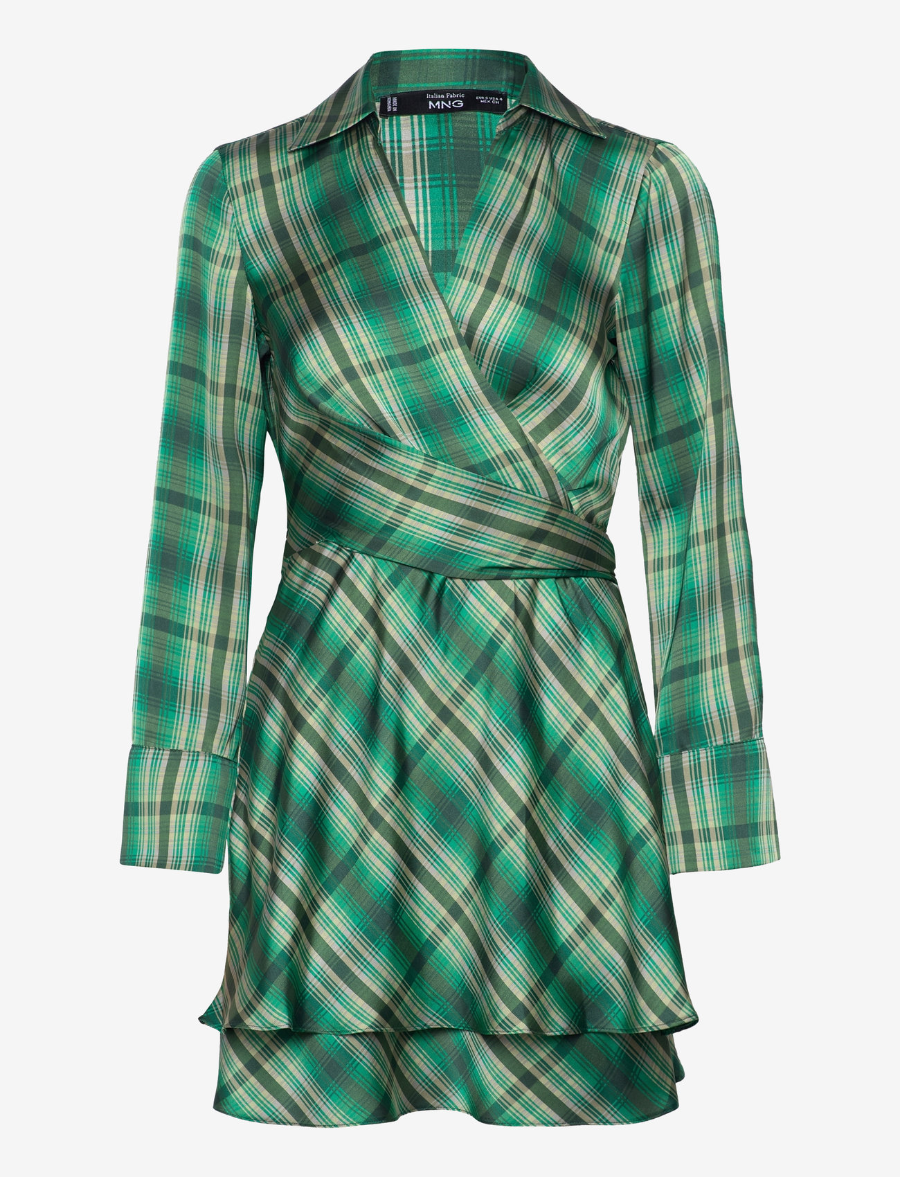 Mango - Check bow dress - juhlamekot - green - 0