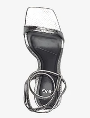 Mango - Metallic straps sandals - sandaler med hæl - silver - 3