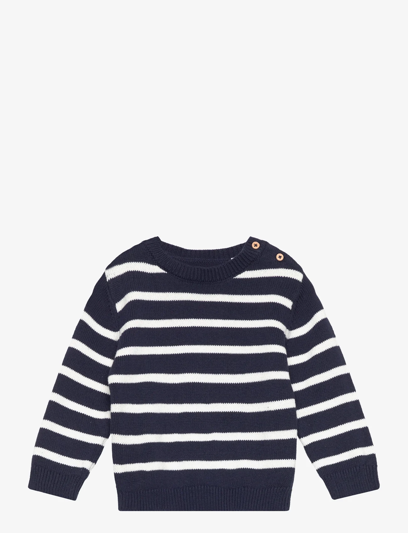 Mango - Striped knit sweater - pullover - navy - 0