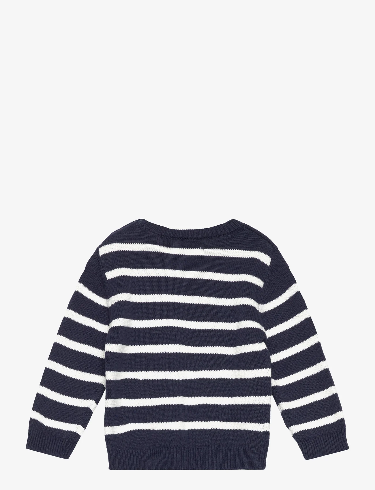 Mango - Striped knit sweater - pullover - navy - 1
