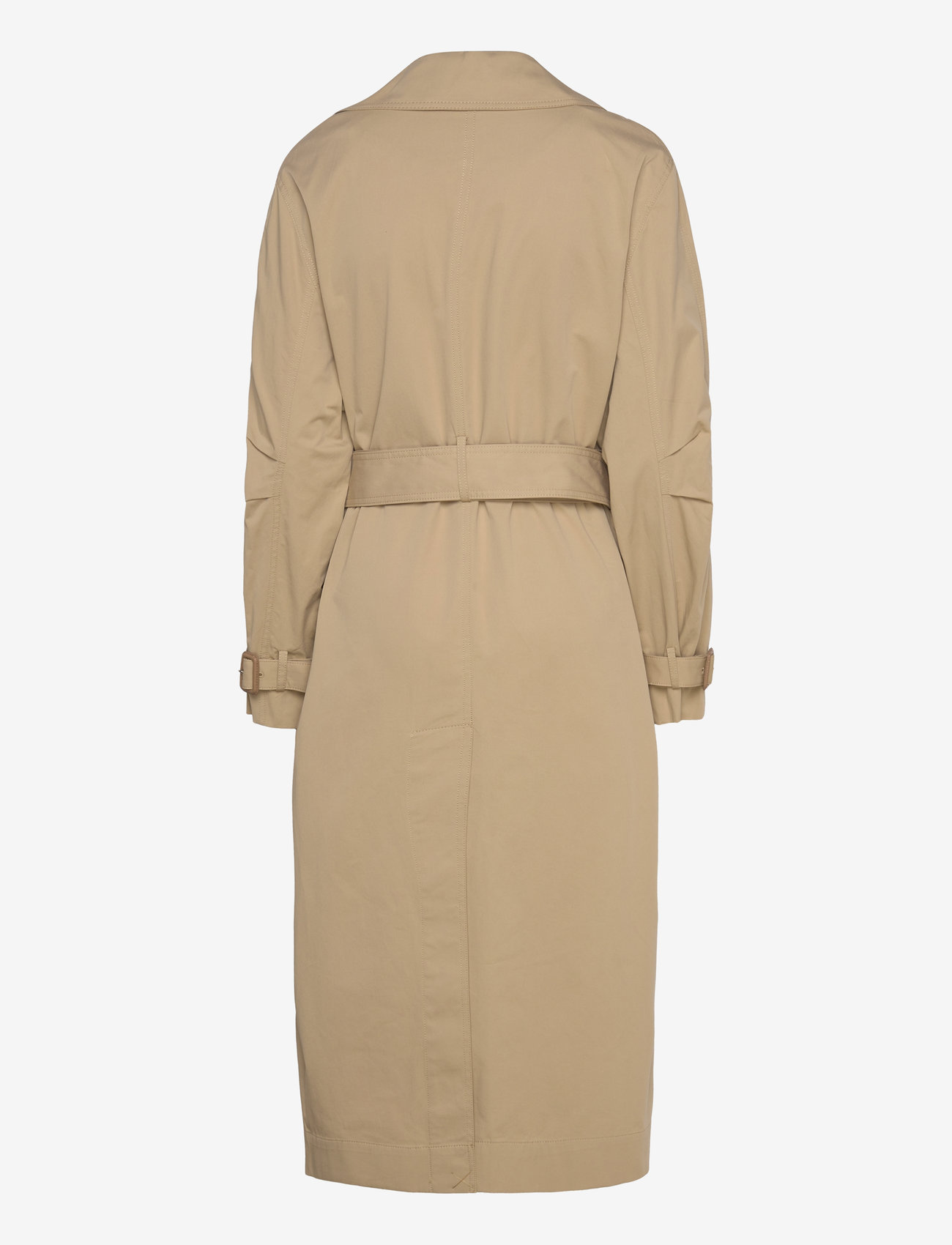 Mango - Double-breasted cotton trench coat - trenchcoats - light beige - 2