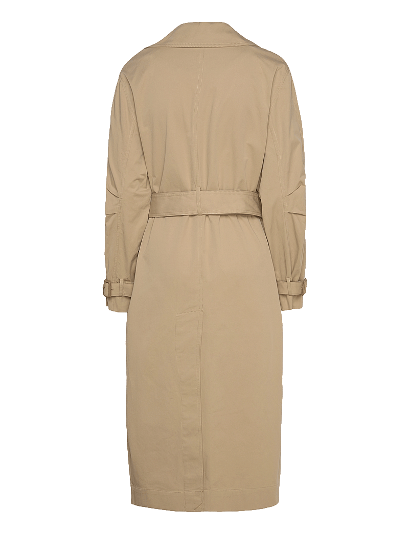 Mango - Double-breasted cotton trench coat - trenchcoats - light beige - 2