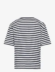 Mango - Striped cotton T-shirt - kurzärmelige - navy - 1