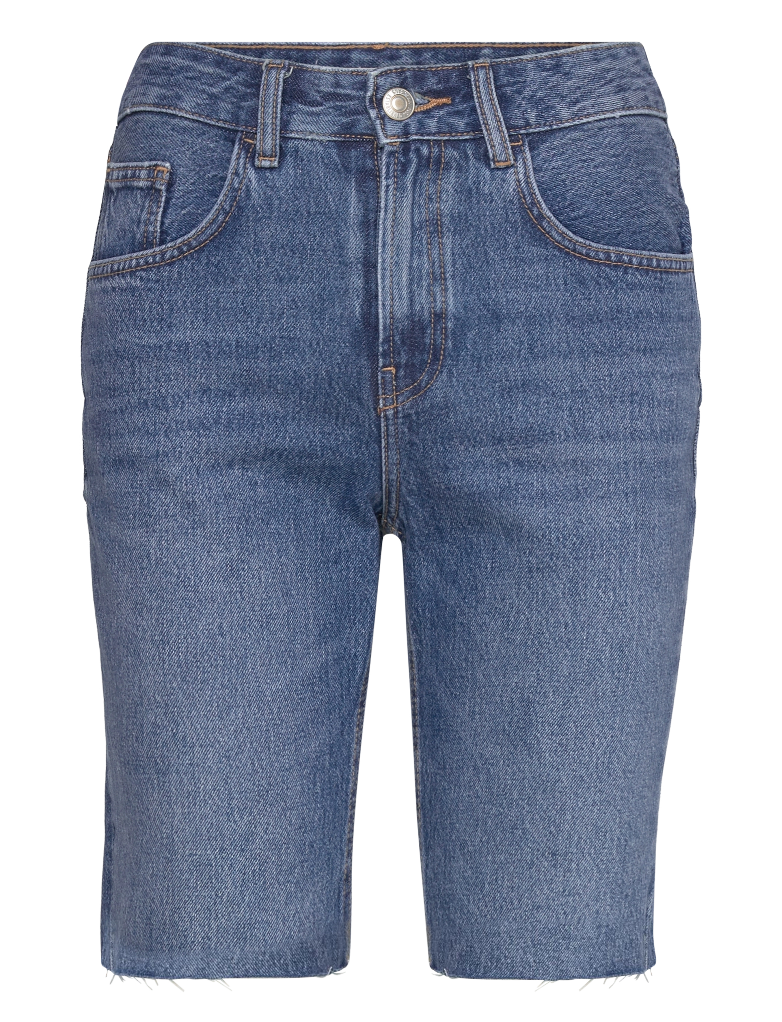 Mango Denim bermuda shorts with frayed hem - Denimshorts - OPEN BLUE / blue