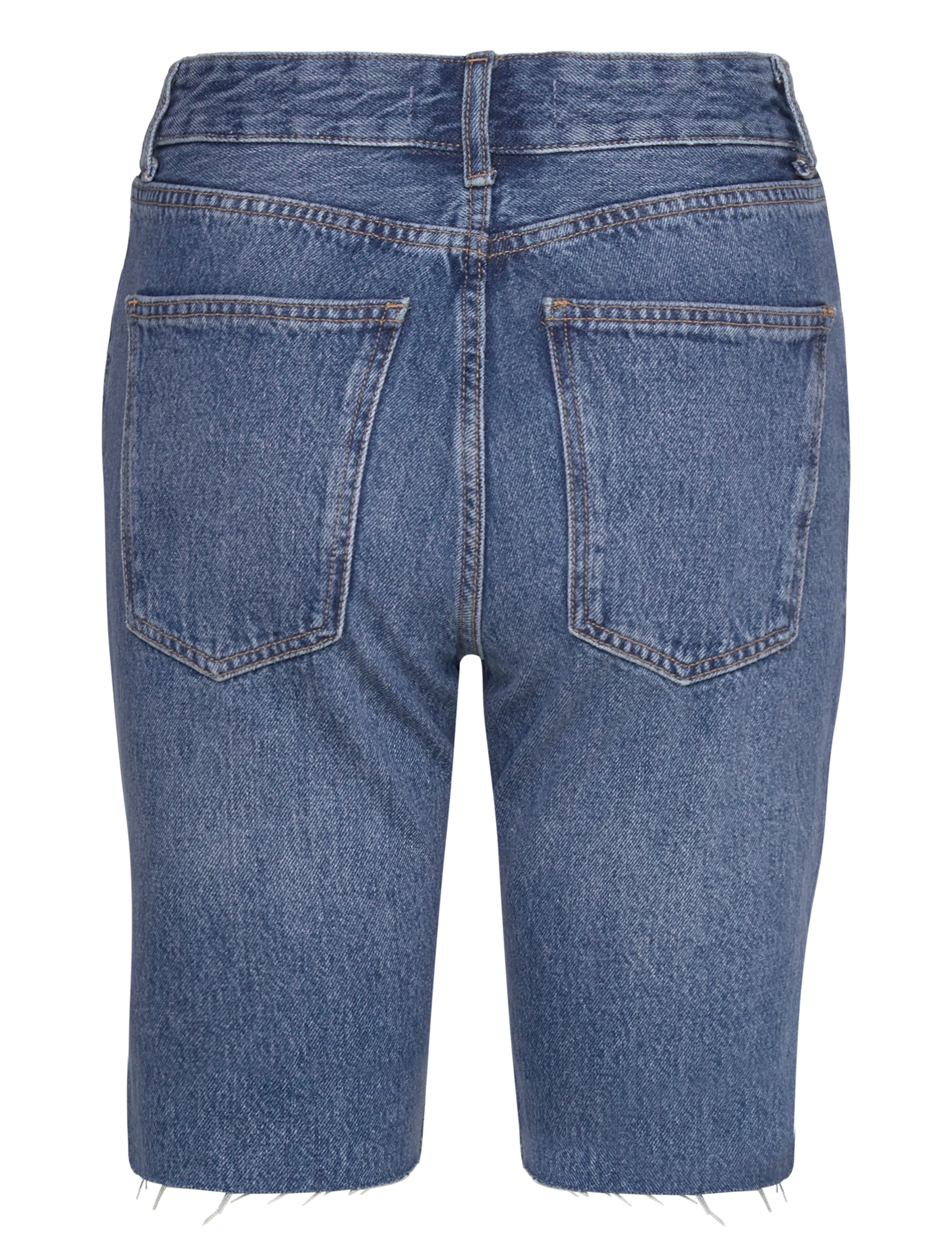 Mango - Denim bermuda shorts with frayed hem - laveste priser - open blue - 2