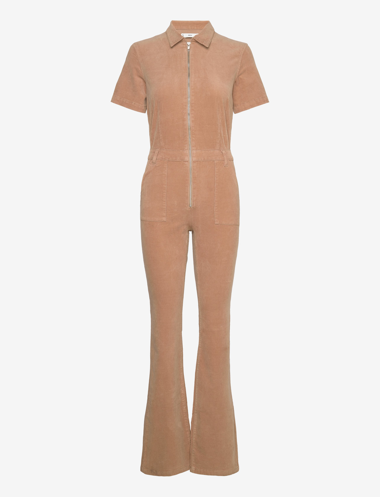 Mango - Corduroy jumpsuit with zip - damen - medium brown - 0