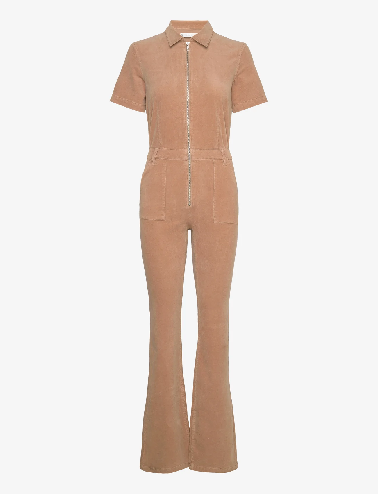 Mango - Corduroy jumpsuit with zip - kvinnor - medium brown - 0