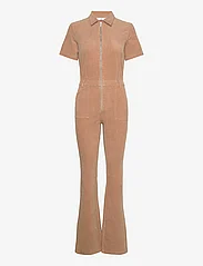 Mango - Corduroy jumpsuit with zip - kvinner - medium brown - 0