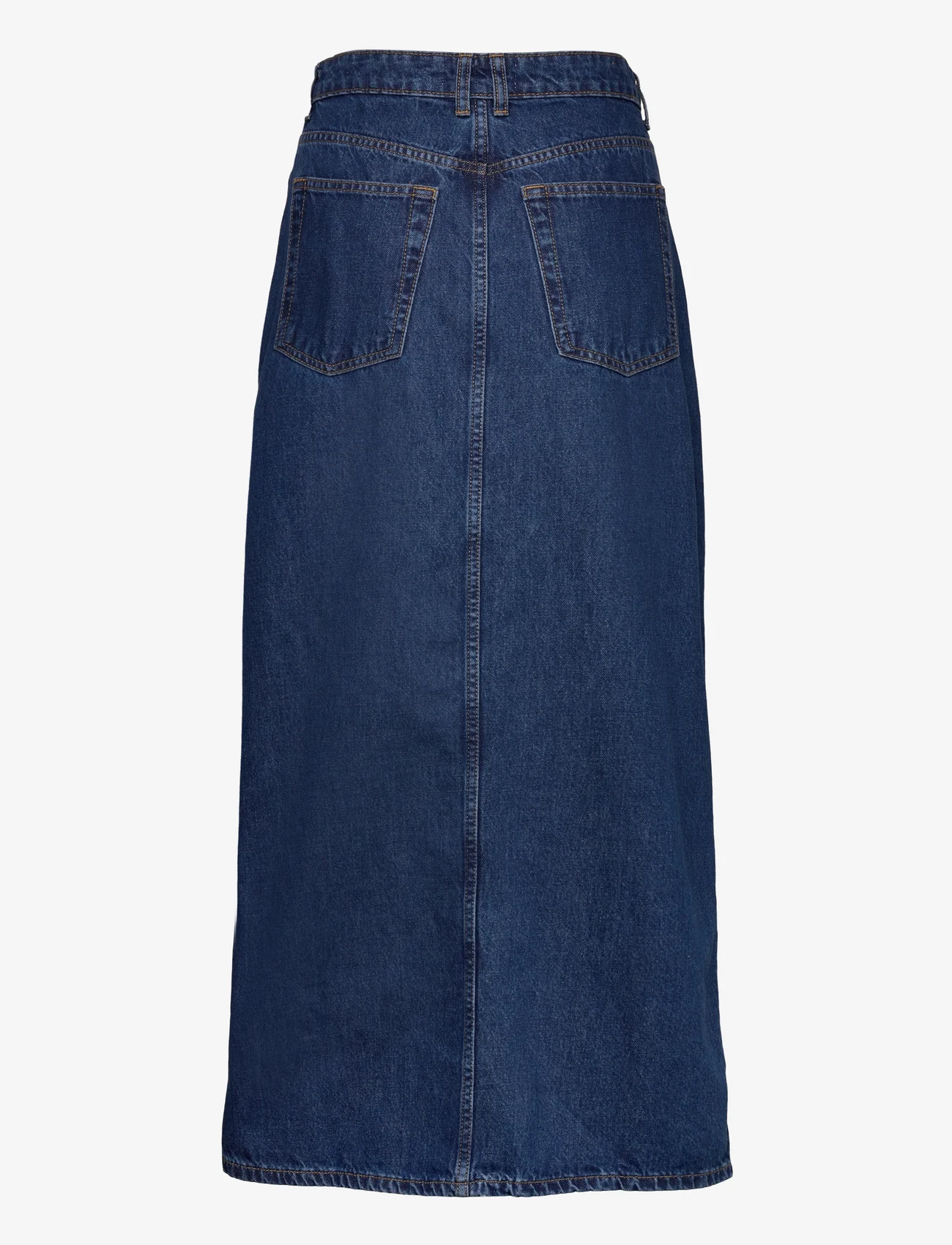 Mango - Slit denim skirt - jeanskjolar - open blue - 1