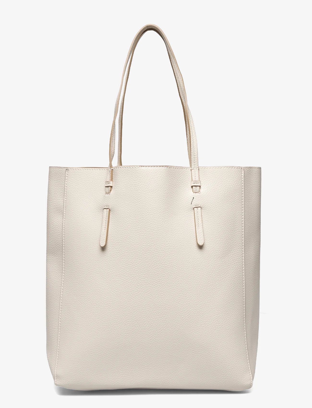 Mango - Leather-effect shopper bag - laveste priser - natural white - 0