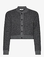 Button knit cardigan - DARK GREY