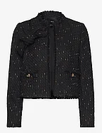 Tweed jacket with lurex details - BLACK