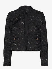 Mango - Tweed jacket with lurex details - festkläder till outletpriser - black - 0