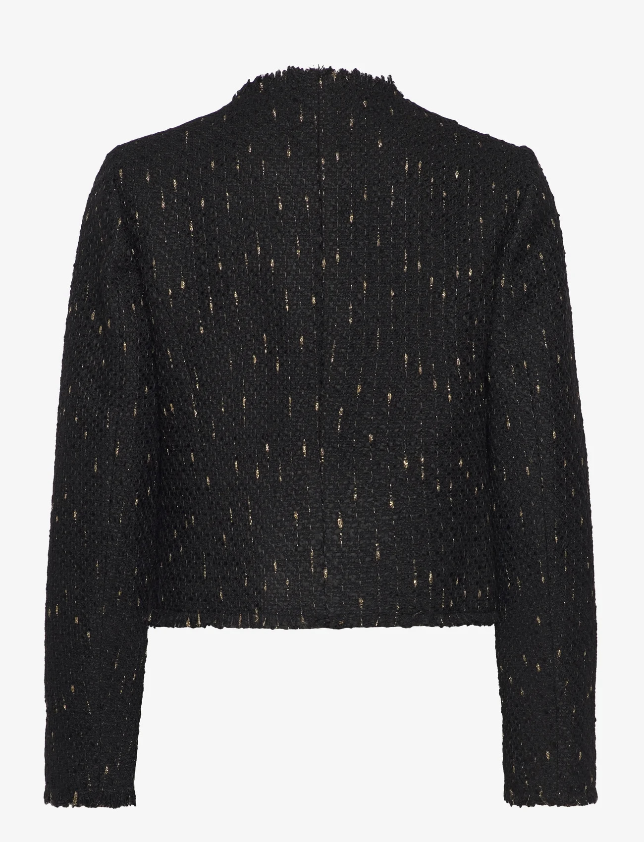 Mango - Tweed jacket with lurex details - festkläder till outletpriser - black - 1