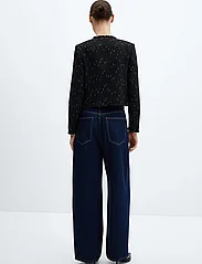 Mango - Tweed jacket with lurex details - festtøj til outletpriser - black - 3