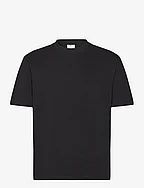 Basic 100% cotton relaxed-fit t-shirt - BLACK