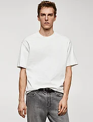 Mango - Basic 100% cotton relaxed-fit t-shirt - lägsta priserna - natural white - 2