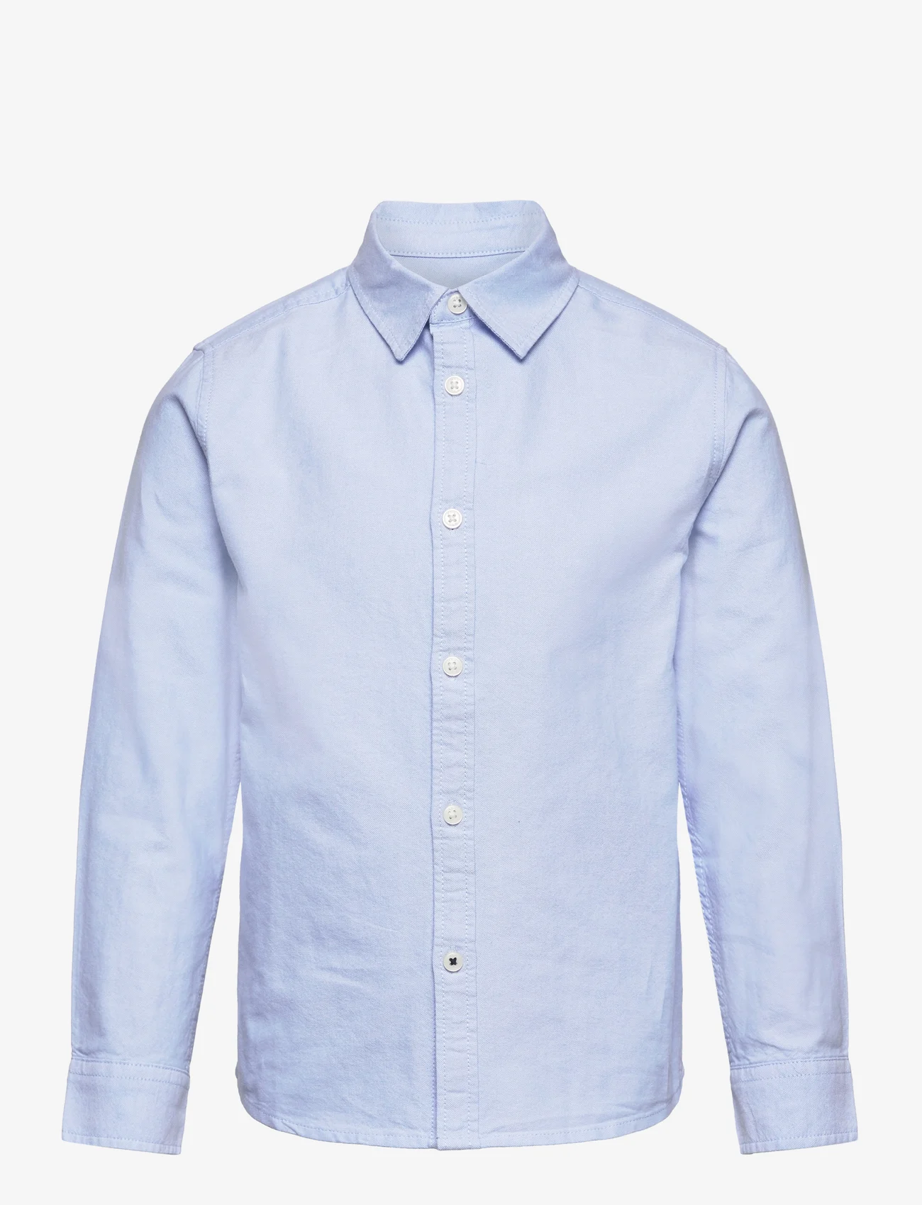 Mango - Oxford cotton shirt - langermede skjorter - lt-pastel blue - 0