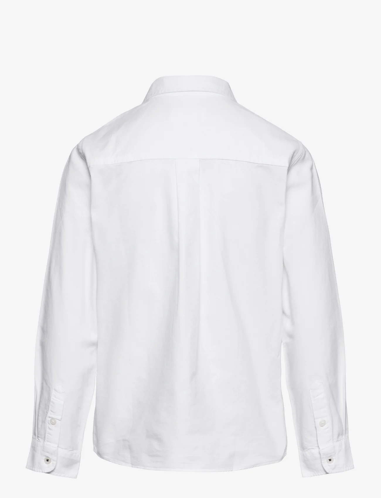 Mango - Oxford cotton shirt - langermede skjorter - white - 1