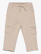 Cotton jogger-style trousers - LT PASTEL BROWN