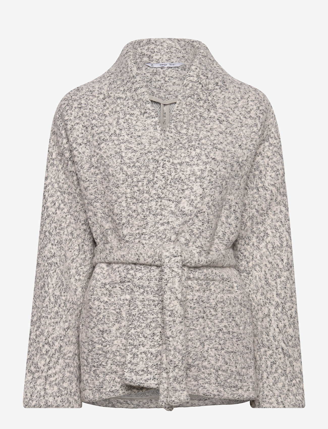 Wool-blend belted jacket