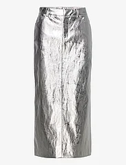 Mango - Metallic midi skirt - midi kjolar - silver - 0